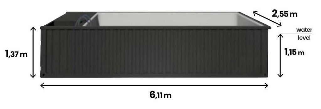 PISCINA CONTENEDOR 6,2m x 2,5m JET SWIM